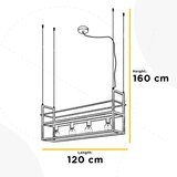 Lesnina XXXL ONLI - Luster na sajli sa policom JEFFER 4xE27/22W/230V crna | Eponuda.com