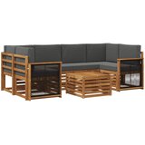  Set vanjskih sofa 7 kom. Prirodna i antracit | shoptok.hr