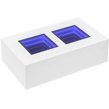  Stolić za kavu s beskonačnim LED svjetlima bijeli 116x69x40 cm | shoptok.hr