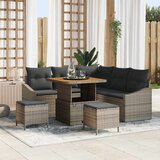  Vrtna sedežna garnitura z blazino s shranjevanjem 8 pcs Siva, (5000134842) | Shoptok.si