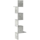  Zidne kutne police siva boja betona 32x32x127,5 cm od iverice | shoptok.hr