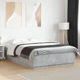  Okvir kreveta siva boja betona 120x200 cm od konstruiranog drva | Eponuda.com