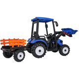 Dječji traktor na akumulator MEGA D68 s prikolicom, plavi Slike