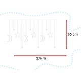  LED zavjesa 138kom. zvijezde i mjesec hladno bijele 2,5m | shoptok.hr
