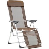 The Living Store Zložljiv kamping stol z naslonom za noge 2 kosa rjav tekstilen - Stol Za Kampiranje, (21487614) | Shoptok.si