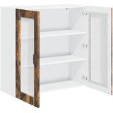  Zidni stakleni ormarić Lucca Dimljeni hrast 80 x 31 x 80 cm | shoptok.hr