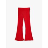 Koton Flare Trousers Ribbed Slit Detail Elastic Waist | ePonuda.com