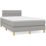  Krevet s oprugama i madracem svjetlosivi 120x190 cm od tkanine | shoptok.hr