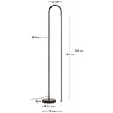 Kave Home Črna LED stoječa svetilka (višina 120 cm) Bow – | Shoptok.si
