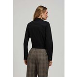 Marisse Plain Black Shirt With Decorative Buttons | Shoptok.si