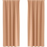 Zavjese sa zavjesama 2 pcs Svjetlosmeđa 225 x 140 cm Poliester | shoptok.hr