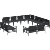 vidaXL Sjedeća garnitura za vrt 11 pcs Antracit Čelik | shoptok.hr