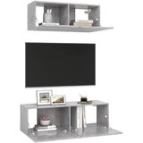  2-dijelni set TV ormarića siva boja betona konstruirano drvo | shoptok.hr