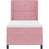 Box Spring postelja z vzmetnico roza 90x200 cm žamet, (22050103) | Shoptok.si