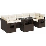  8-dijelni set vrtnih sofa s jastucima smeđi od poliratana | shoptok.hr