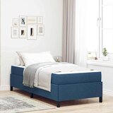 Box Postelja z vzmetnico Modra in črna 90 x 190 cm | Shoptok.si