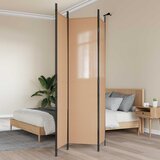  3-panelni pregradni zid Bež 150 x 220 cm Tkanina | shoptok.hr