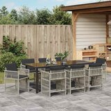  Vrtni set za objed 9 pcs Svijetlo siva Čelik s prahom premazan | shoptok.hr