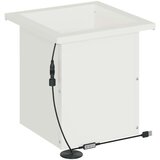 Vrtna posuda za sadnju s LED svjetlom 2 kom. Bijela - Bijela 30 x 30 x 30 cm 2 | shoptok.hr