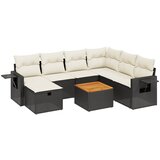 Maison Chic Seti vrtnega pohištva - Vrtna garnitura - Vrtni pohištvo set 8-delna z blazinami črn poli ratan, (21800529) | Shoptok.si