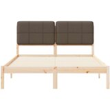  Krevetni okvir s tapiciranim uzglavljem Sivo-smeđa 135 x 190 cm | shoptok.hr