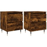 Maison Chic Dvo delni komplet Nočne omarice - Nočne mize dimljen hrast 40x35x50 cm inženirski les, (21687349) Cene