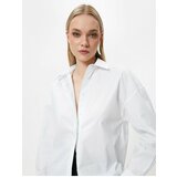 Koton Oversize Poplin Shirt Long Sleeve Buttoned Classic Collar Cotton cene