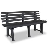 vidaXL Vrtna klop 145,5 cm plastika antracitne barve Cene