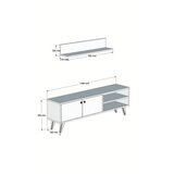 Hanah home tv polica erho walnut anthracite