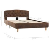  Okvir za krevet od umjetne brušene kože smeđi 120 x 200 cm | Eponuda.com