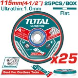 Total 25 kom/kompletu ultratanke ploče za rezanje metala 115x1x22,2 mm (TAC11011525) | shoptok.hr