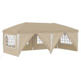 vidaXL Rastezljivi šator za svadbe - šator za zabave 575 x 288 x 245 cm Krem - Krem with 6 sidewalls | shoptok.hr