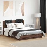 Okvir za krevet s uzglavljem boja smeđeg hrasta 120x190 cm | Eponuda.com