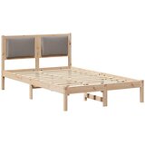  Krevetna konstrukcija s uzglavljem Sivo-smeđa 120 x 190 cm | shoptok.hr