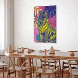  Slika - Colorful Tiger - Intense Colors of a Tiger Surrounded by Tropical Plants 40x60 Standard | shoptok.hr
