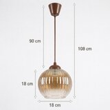 Brilagi LED luster na sajli R GLASS 1xE27/60W/230V prečnik 18 cm braon/zadimljena braon | Eponuda.com
