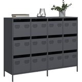  Komoda antracit 135x39x103,5 cm hladno valjani čelik | shoptok.hr