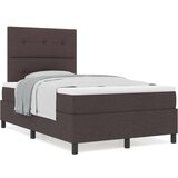 Box Spring krevet s madracem Tamnosmeđi 120x200 cm Tkanina | shoptok.hr