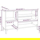 Ormarić za cipele boja hrasta 102x36x60 cm konstruirano drvo | shoptok.hr