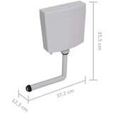 vidaXL WC kotliček 3/6 L siv | Shoptok.si