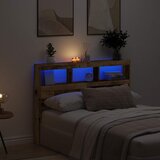 Ormarić za uzglavlje s LED svjetlima staro drvo 140x17x102 cm | shoptok.hr