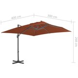  Konzolni vrtni suncobran s aluminijskom šipkom terakota 400x300 cm | shoptok.hr