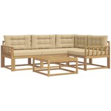  Set vanjskih sofa 5 kom. Bijela i bež Poliester | shoptok.hr