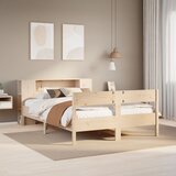 vidaXL Knjižna postelja brez vzmetnice 140x190 cm trdna borovina Cene