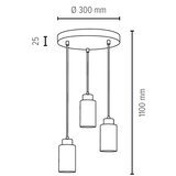  Spot-Light 1720574 - Luster na sajli BOSCO 3xE27/60W/230V | Eponuda.com