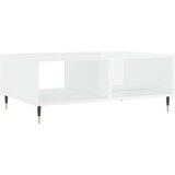 vidaXL Klubska mizica visok sijaj bela 90x60x35 cm inženirski les | Shoptok.si