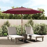 vidaXL Vrtni suncobran s drvenim stupom bordo 299x240 cm Cijene