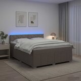  Boxspring krevet s madracem Sivosmeđa 160 x 200 cm Tkanina | shoptok.hr