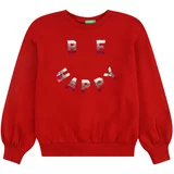 United Colors Of Benetton Sweater majica roza / crvena / srebro
