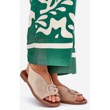 Boto Flat Sandals With Decoration Beige Haliones | shoptok.hr